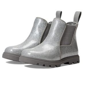 Native Shoes Kids Silver Glitter Kensington Treklite Chelsea Boots Size 6